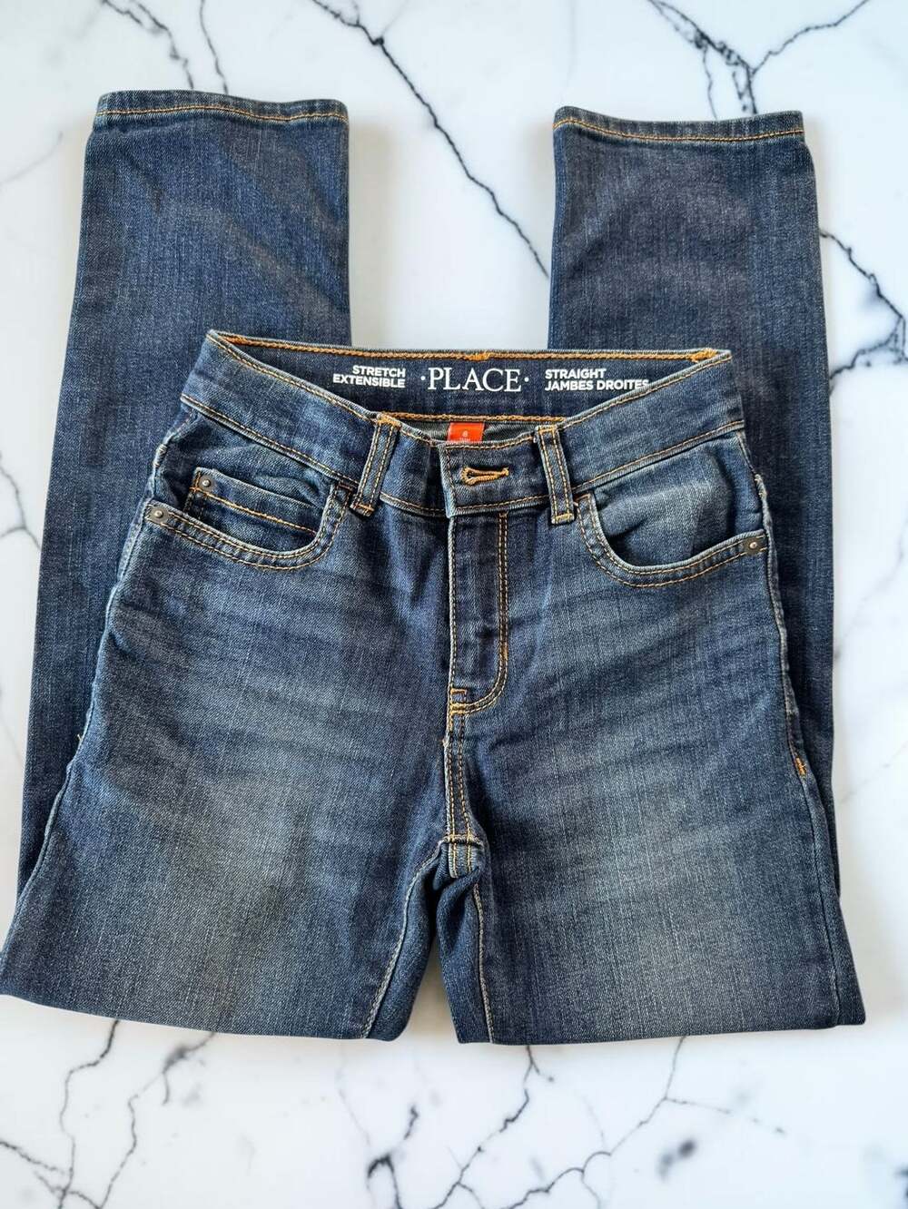 The Children's Place Boys Straight Leg Stretch Jeans Size 8 Slim